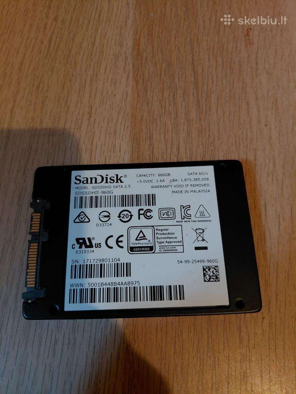 Sandisk SSD 960gb Sata 2.5