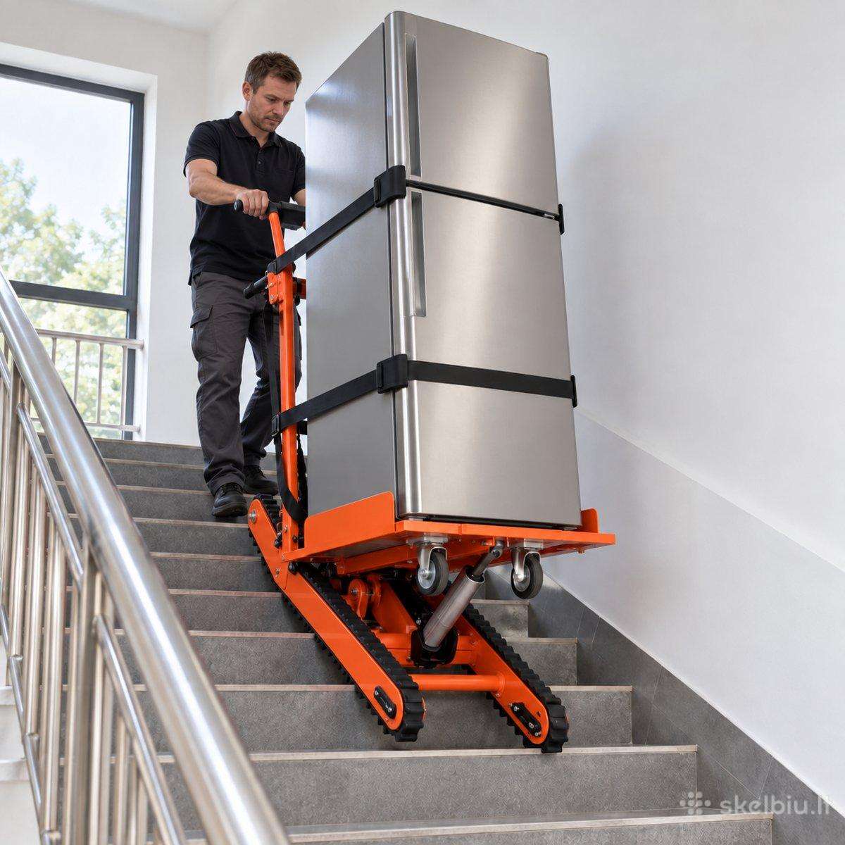 Krovininis laiptų kopiklis vikšrinis 210kg Lh12-b