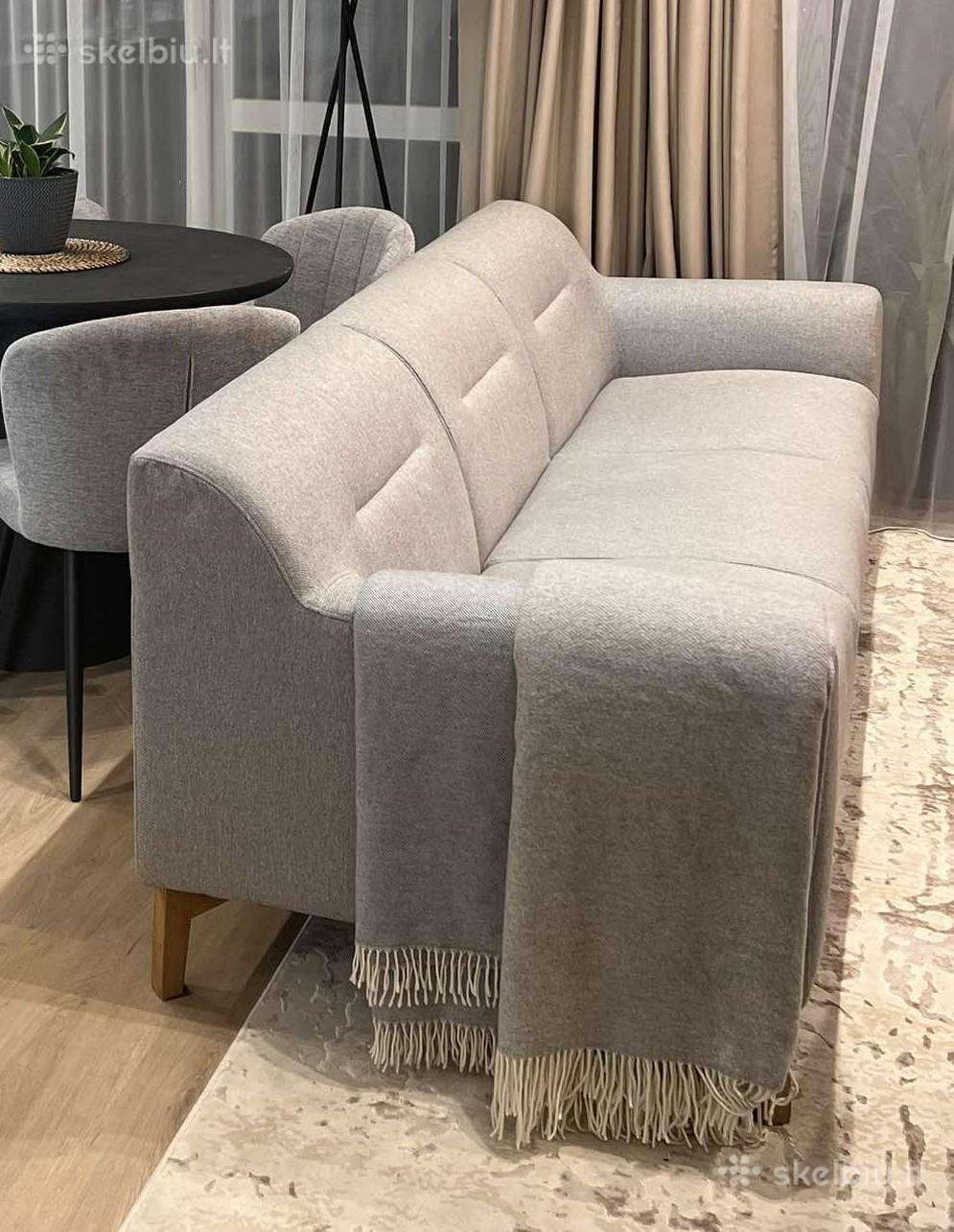 Sofa, fotelis, pufas