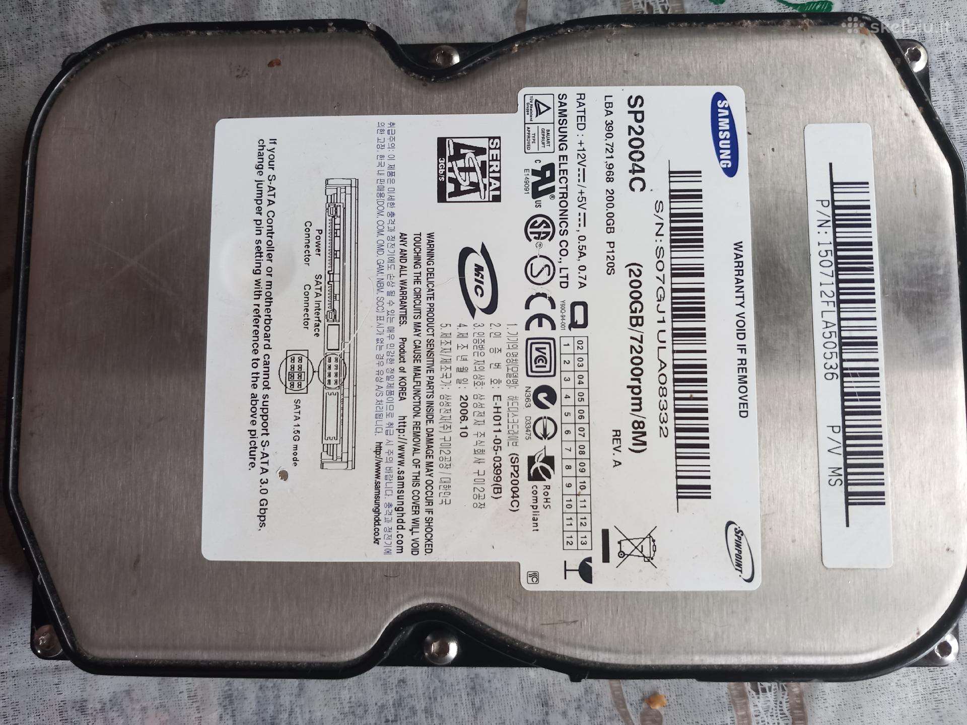 Samsung Sp2004c 200gb 3.5" HDD