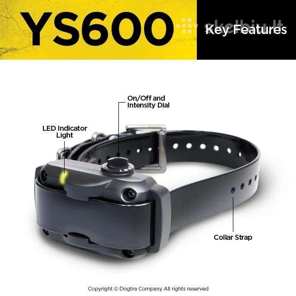 Dogtra Ys 600 elektrinis antkaklis prieš lojimą