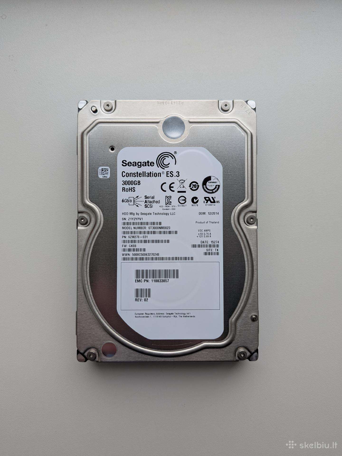 Seagate 3tb Constellation Es.3 Sas HDD