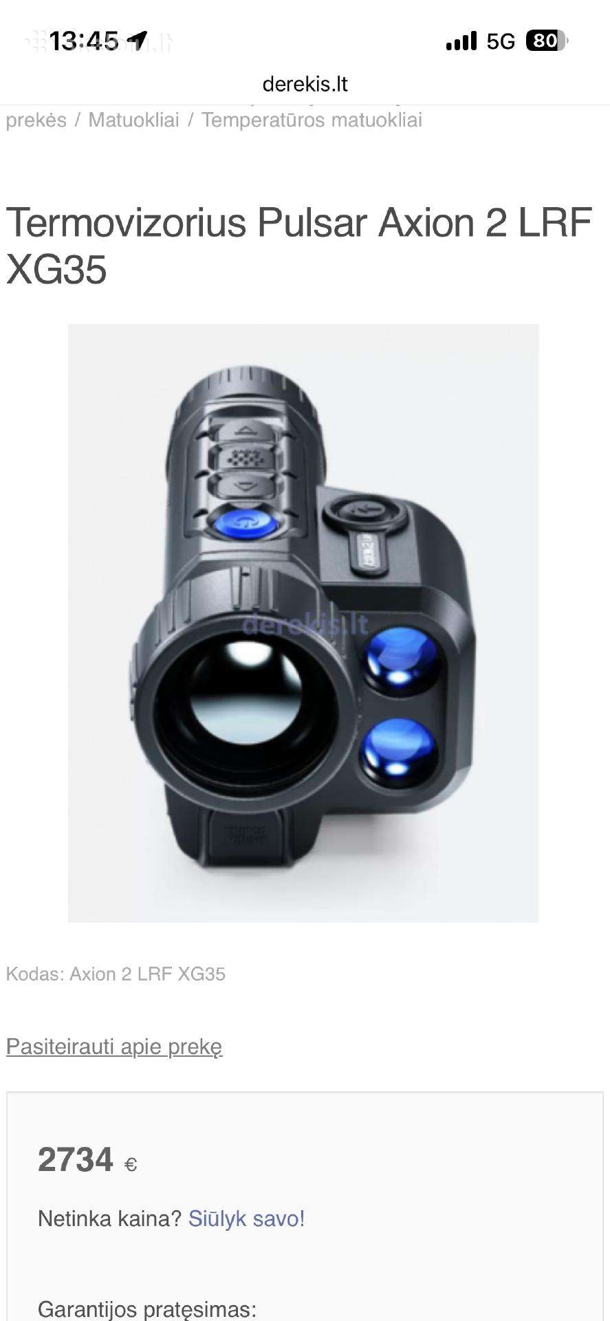 Pulsar axion 2 xg35 lrf