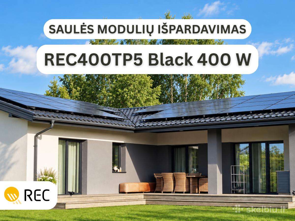 Saulės moduliai Rec400tp5 Black 400 W
