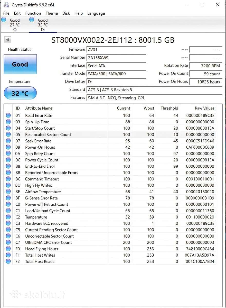 Seagate Skyhawk 8tb 7200rpm