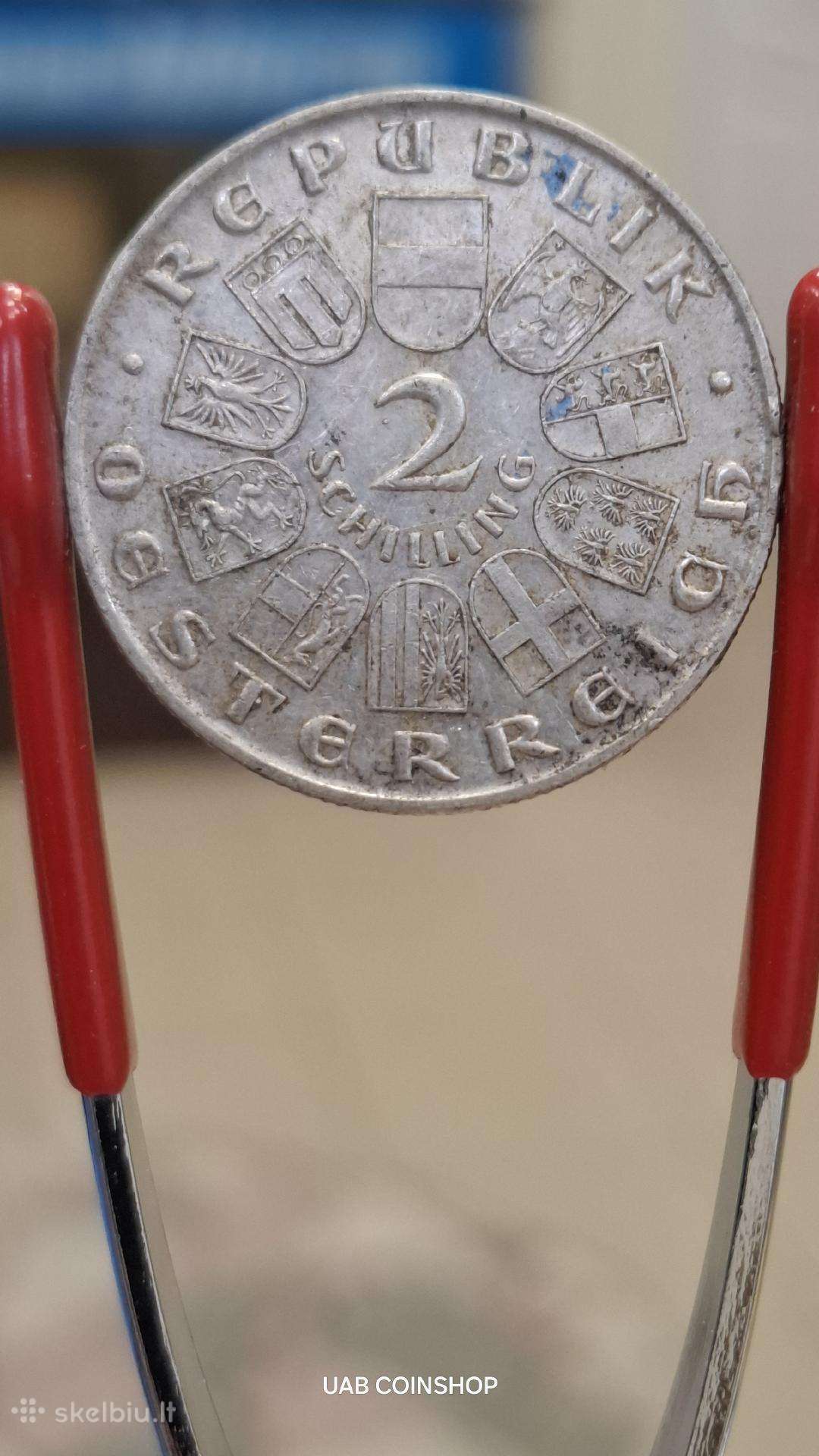 Austrija 1930 2 šilingai sidabras