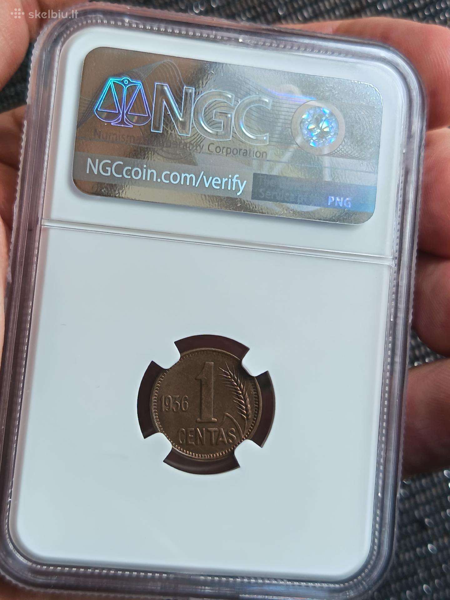1 centas 1936 metai Ngc / Ms 64 Bn