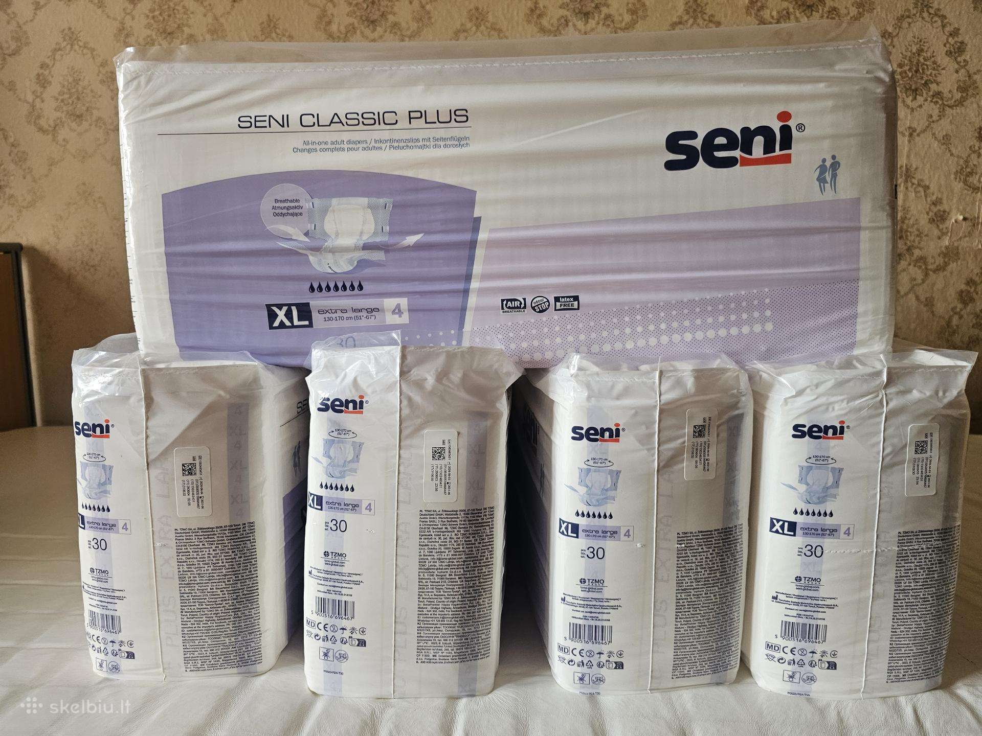 Seni sauskelnės Classic Plus, XL, 30 vnt.