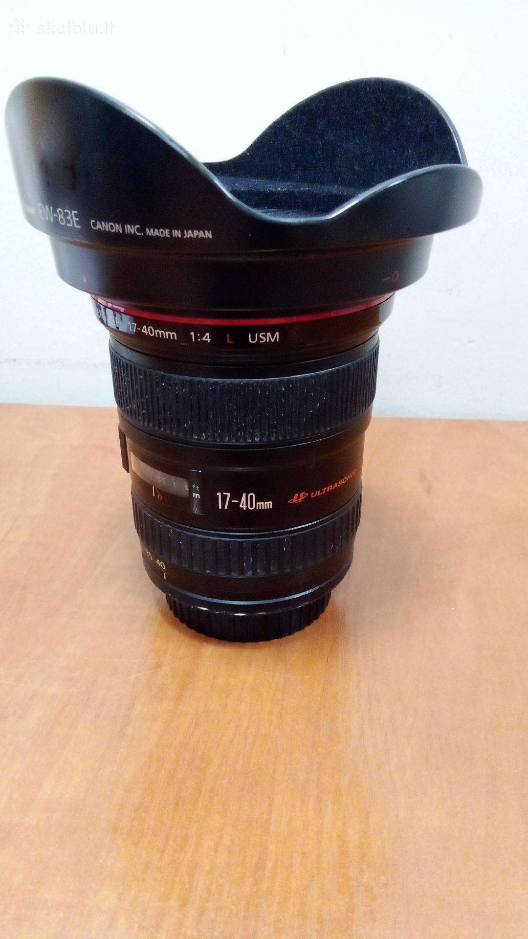 Objektyvas Canon Ef 17-40mm 1:4 L Usm, garantija