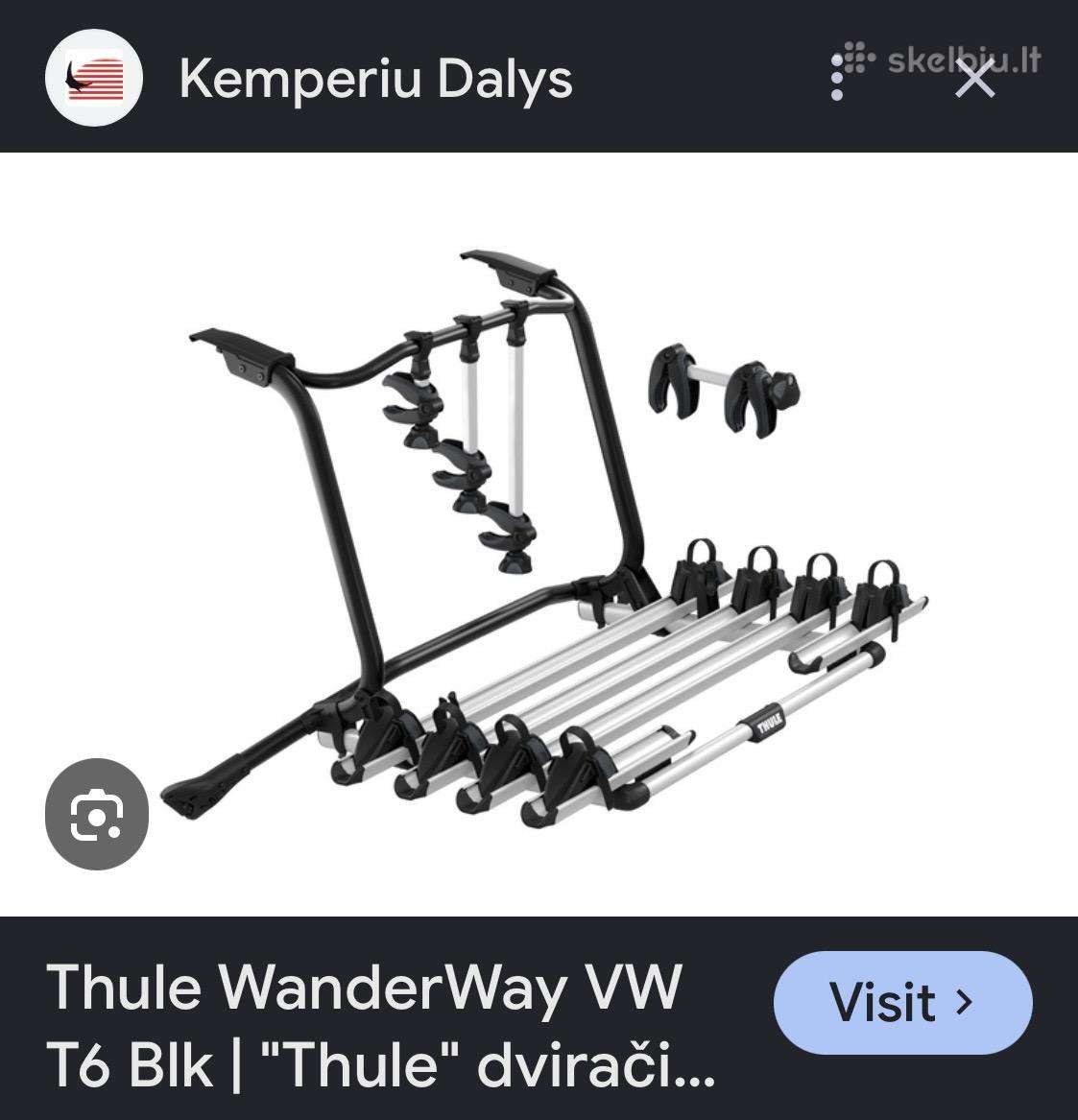 Thule Wanderway keturi begiu laikikliai
