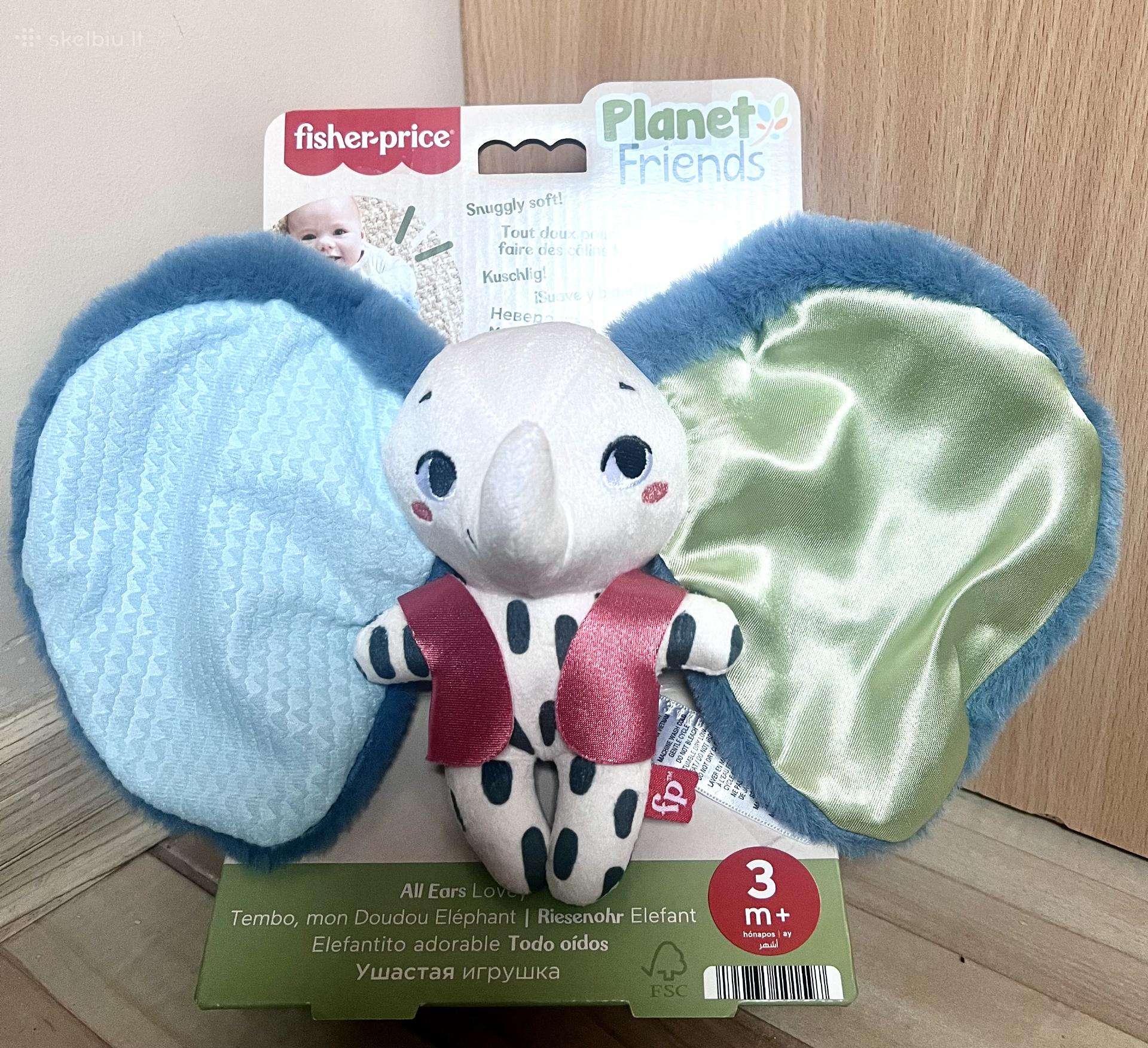 Fisher-price minkštas drambliukas