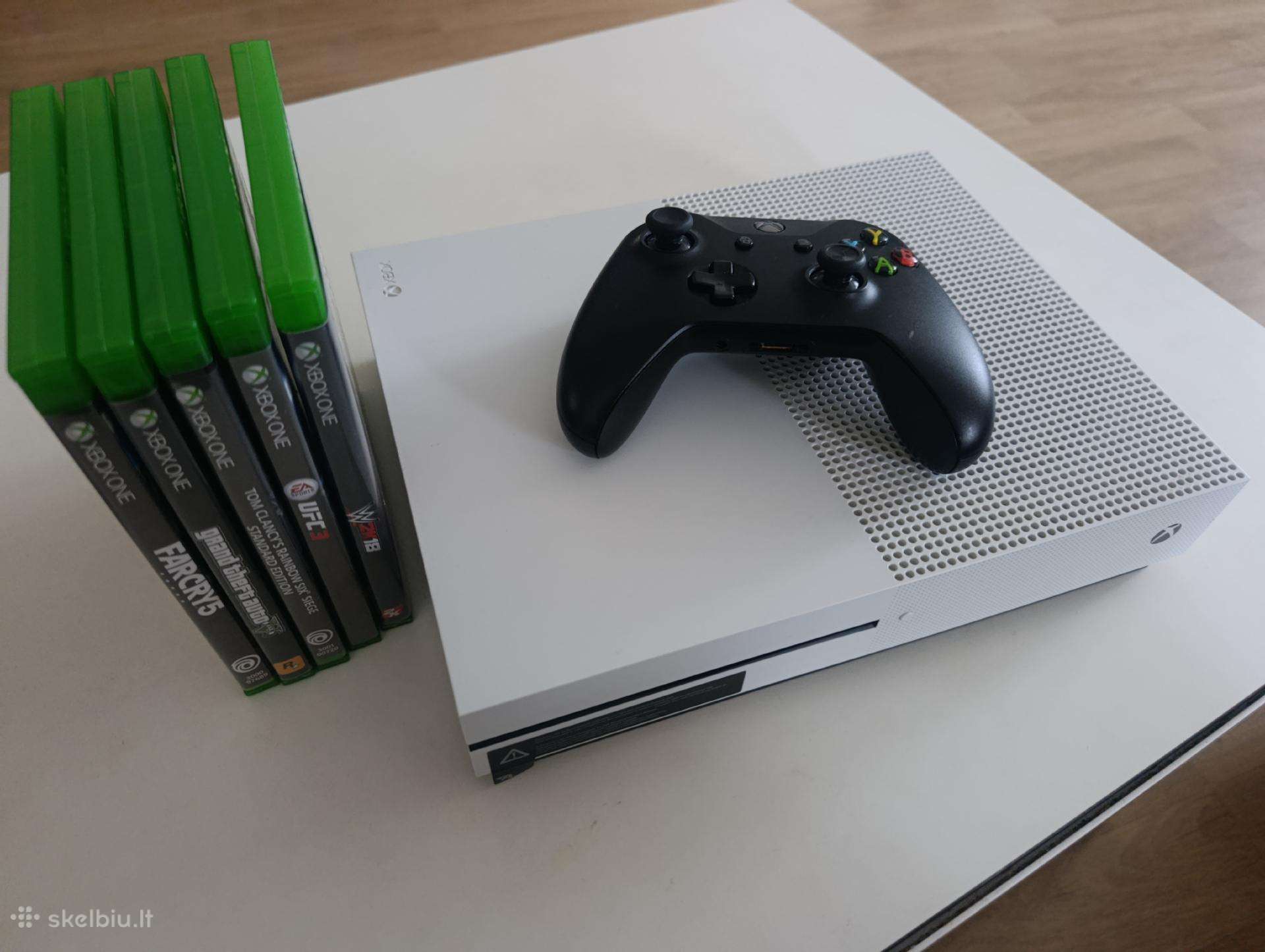 Xbox one S ;500gb ;pultelis;+5 žaidimai