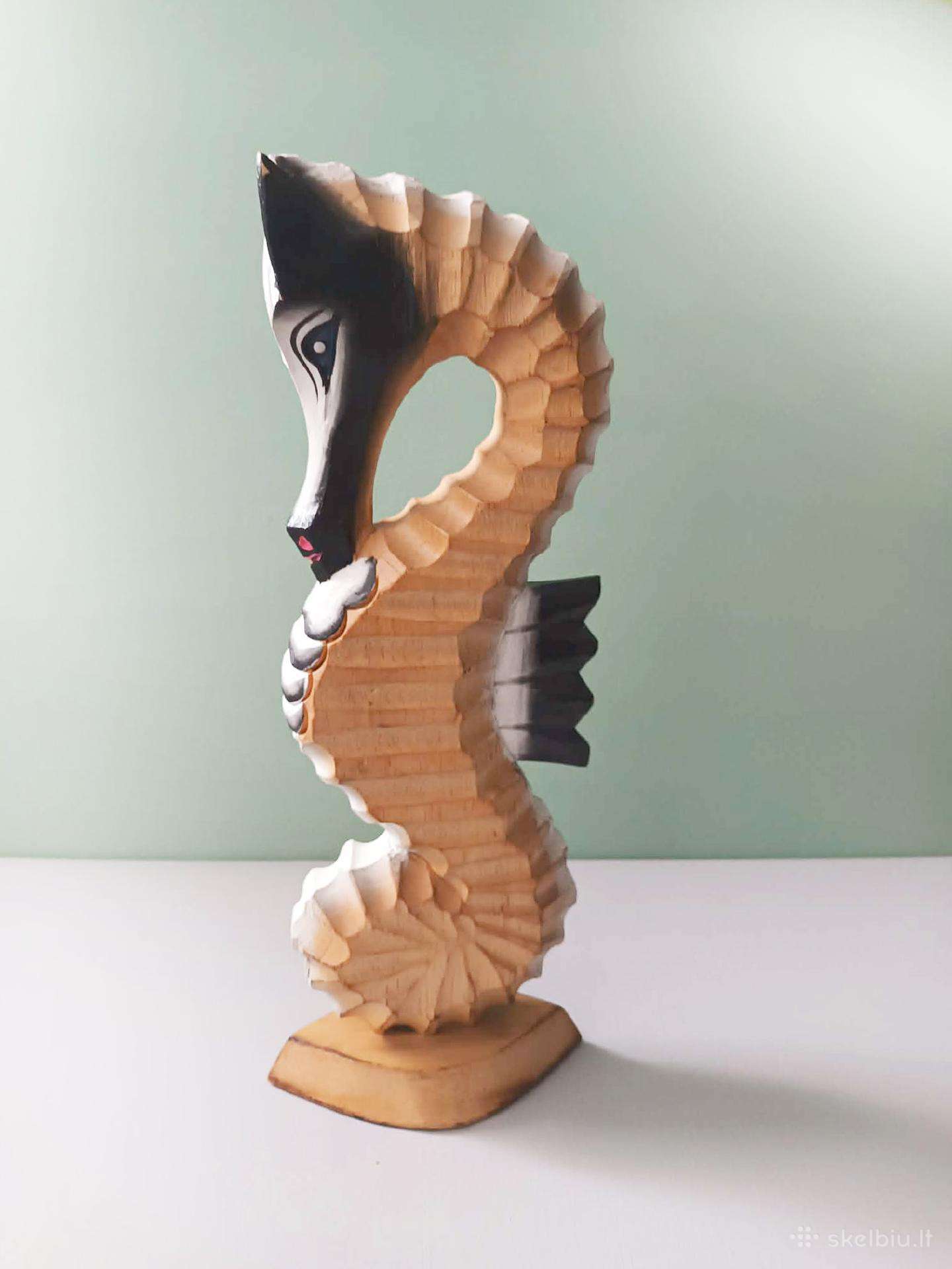 Statulėlė medinė, 32cm aukštis, Jūros arkliukas