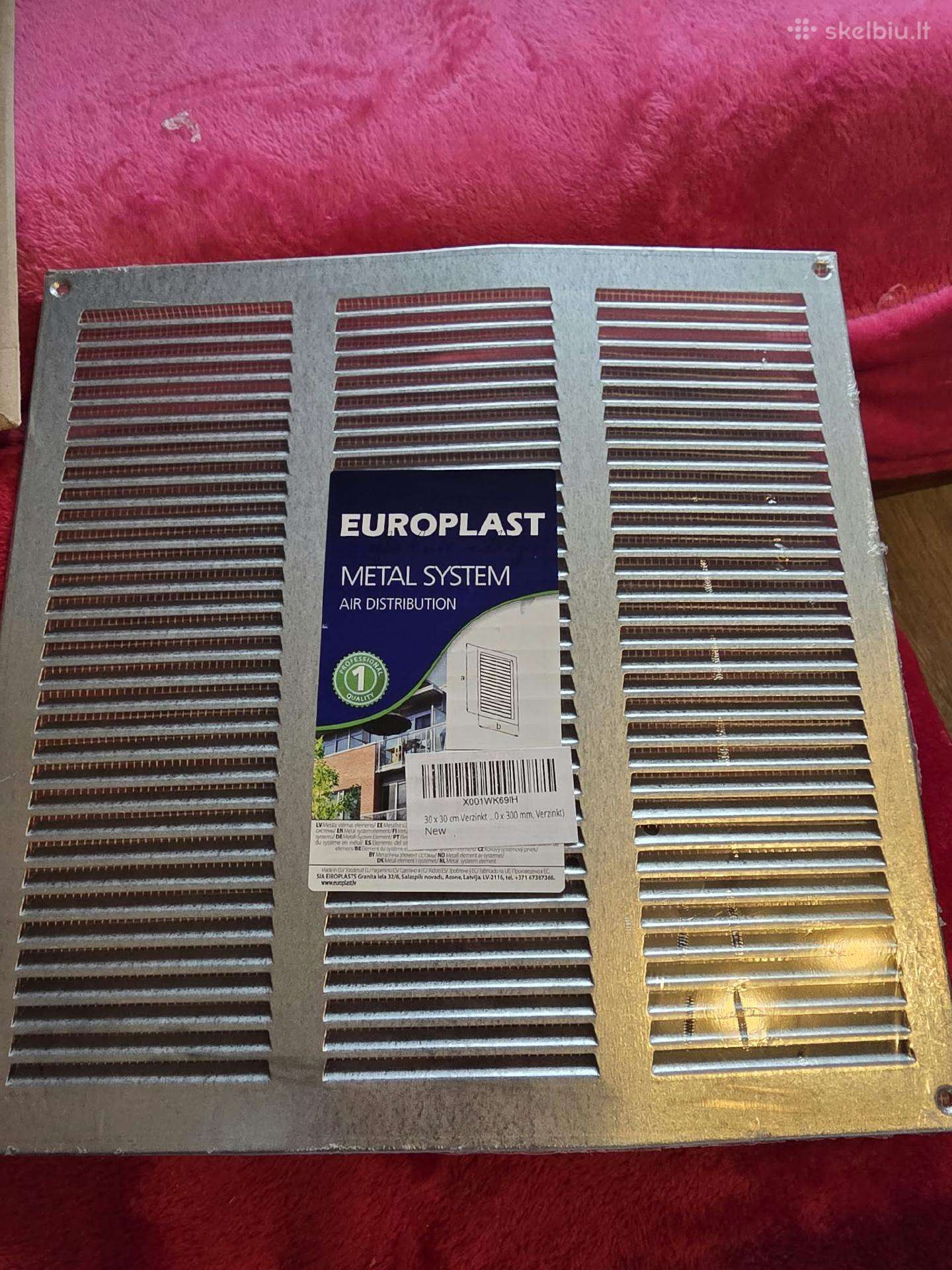 Naujos metalinės ventiliacijos grotelės Europlast