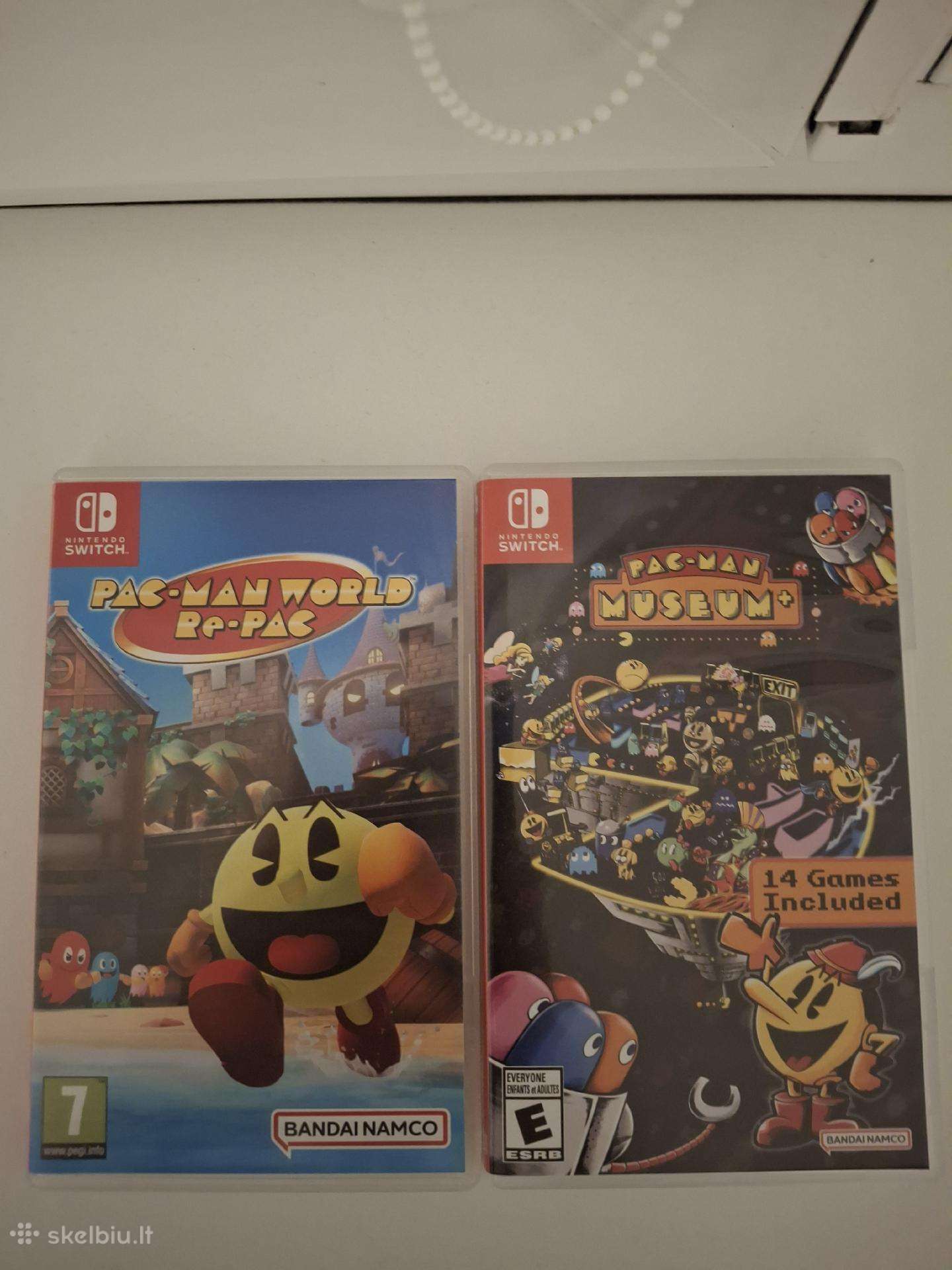 Parduodu abu Nintendo switch pac-man žaidimus