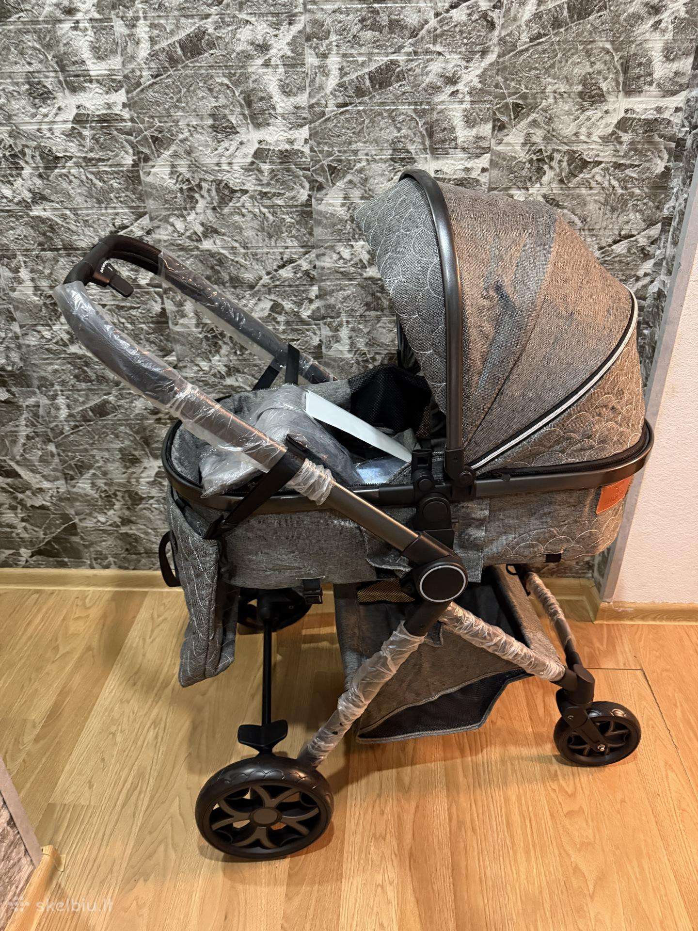 S800 2-in-1 kūdikio vežimėlis pilkos spalvos