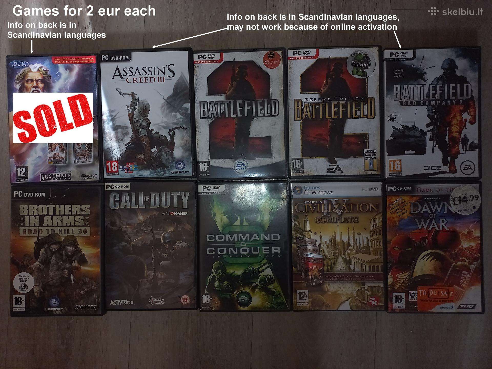 Parduodu Pc žaidimus