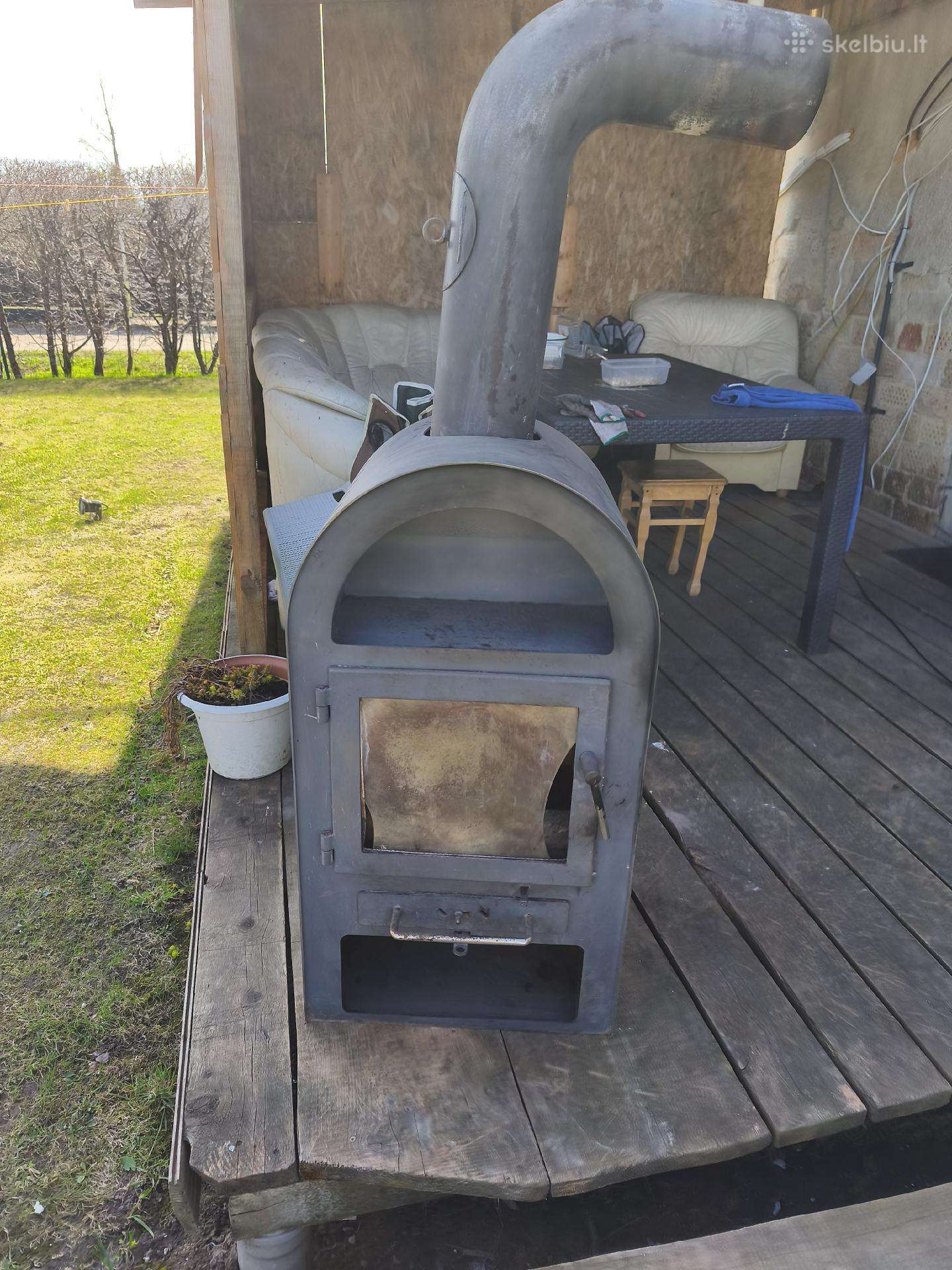 Parduodu židinį 7kw stiklas iškilęs