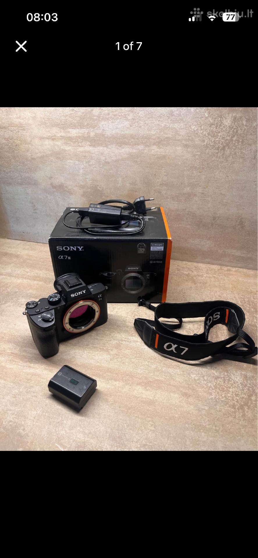 Sony a7III su labai mažu shuttercount 1051