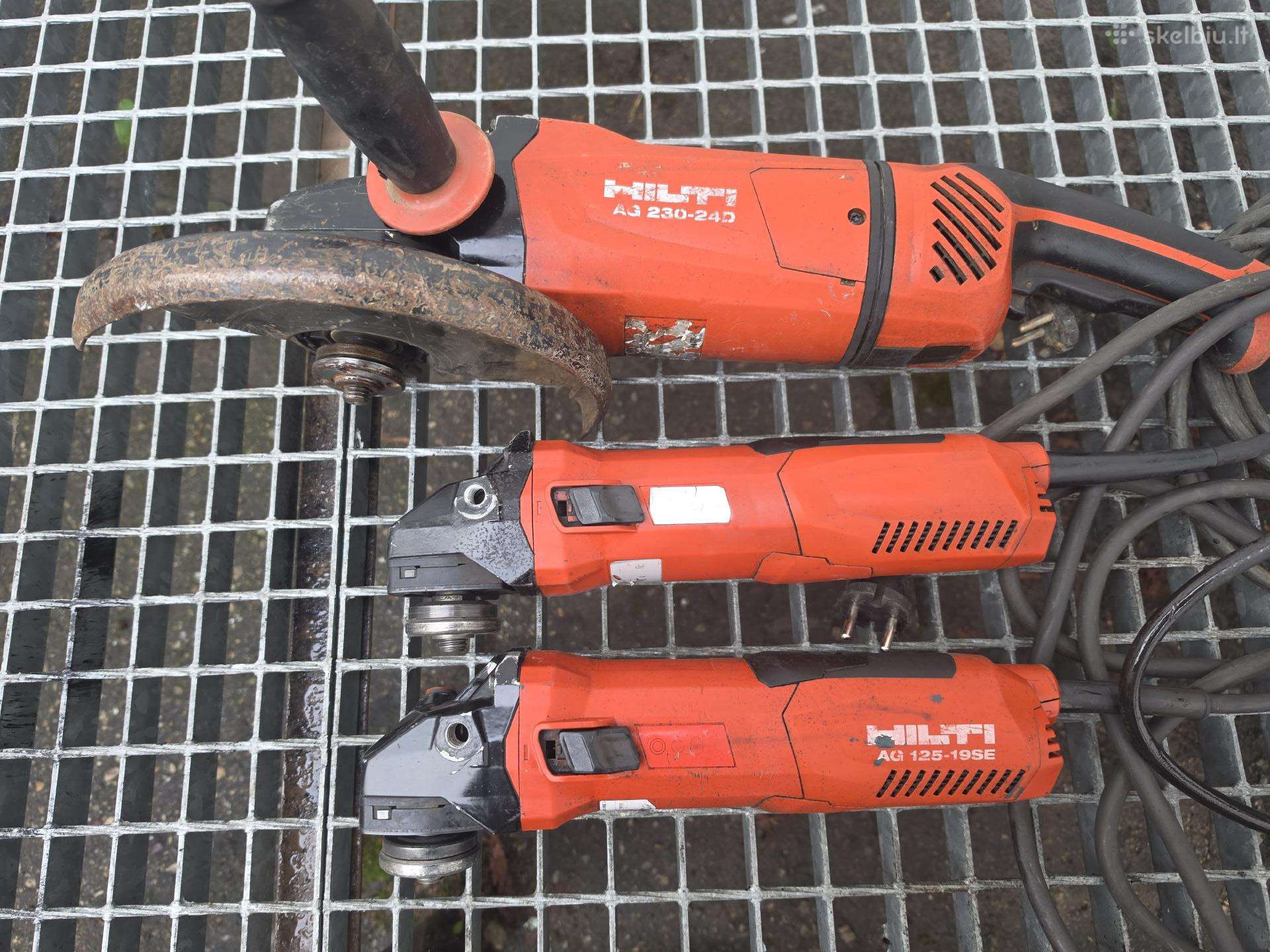 Hilti kampiniai šlifuokliai