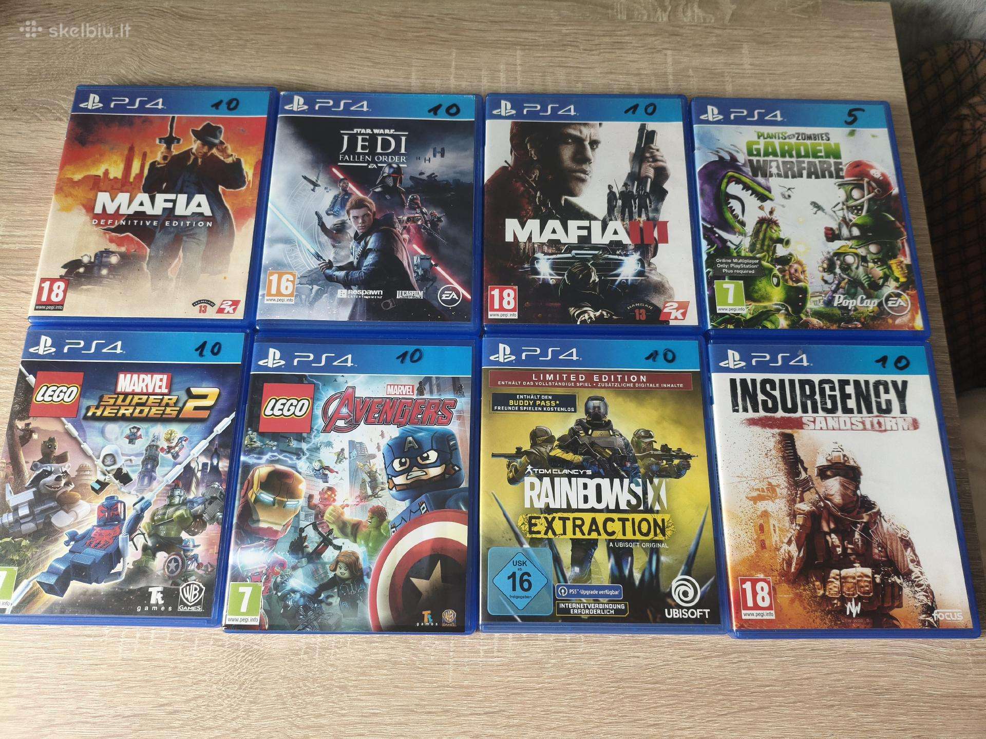 Sony Playstation 4 žaidimai po 10 Eur.