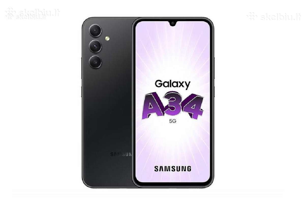 256gb. Grazus,juodas A34 5G. Stiklas,deklas. 130e