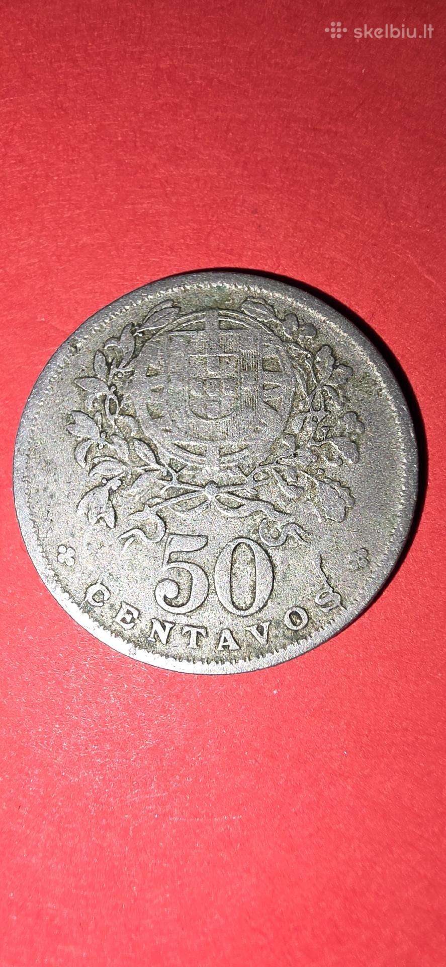 Portugalija 50 centavų 1928.