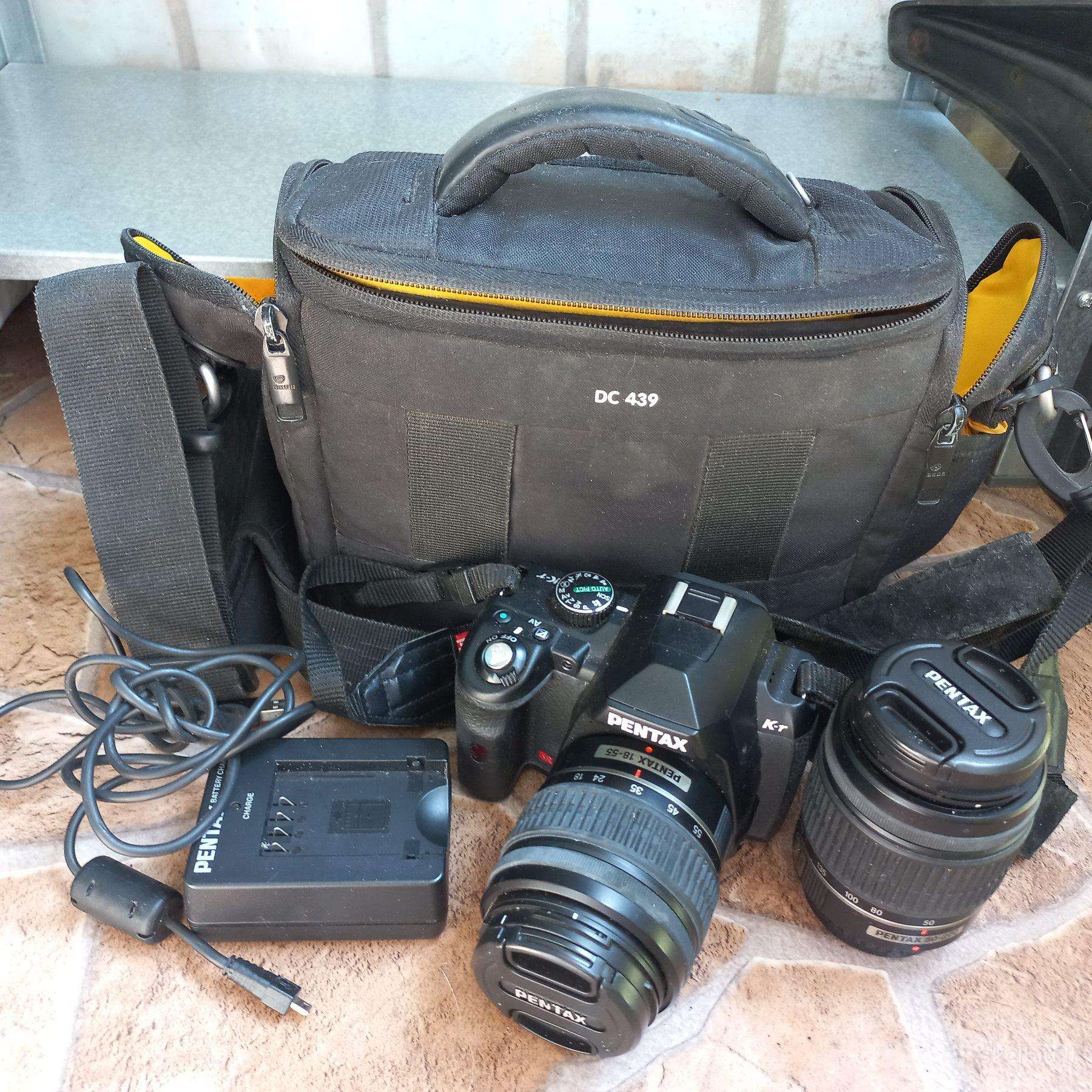 Pentax K-r veidrodinis fotoaparatas, 2 objektyva