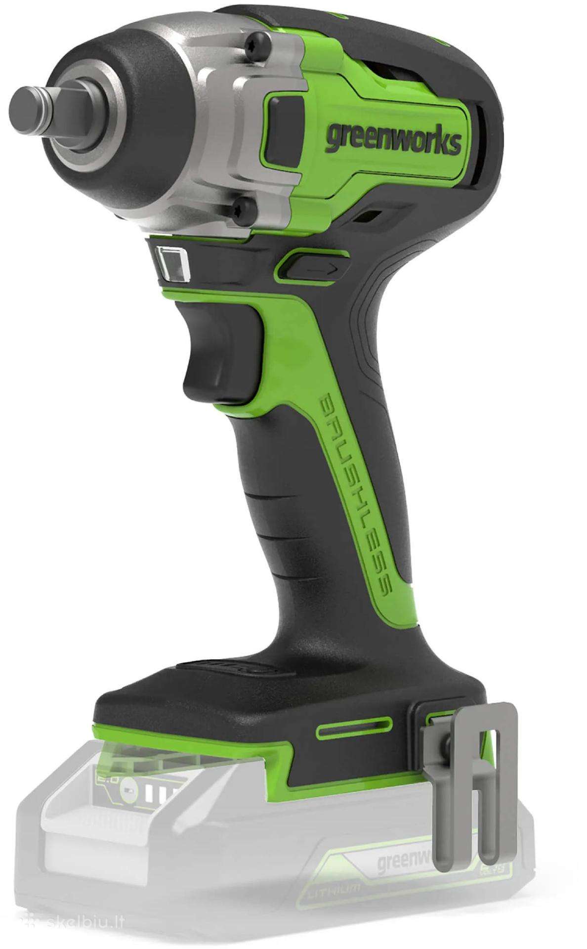Akumuliatorinis veržliasukis Greenworks Gd24iw400