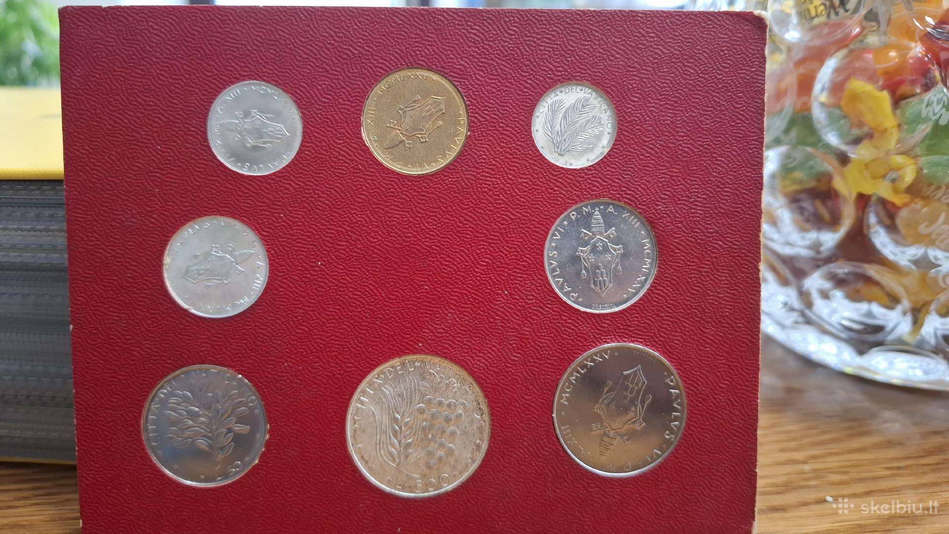 Vatikano 1975 rinkinys su sidabru