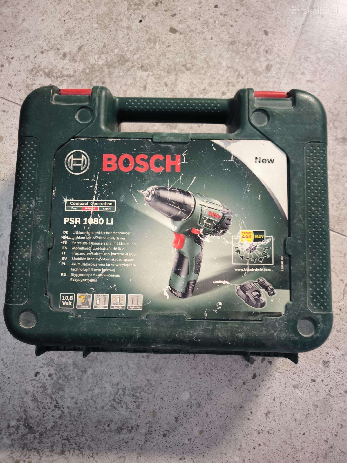 Bosch akumuliatorinis suktuvas Psr 1080 Li