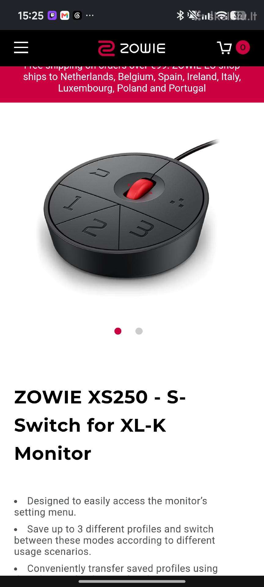 Nupirkčiau Zowie S-switch XL-k monitoriui