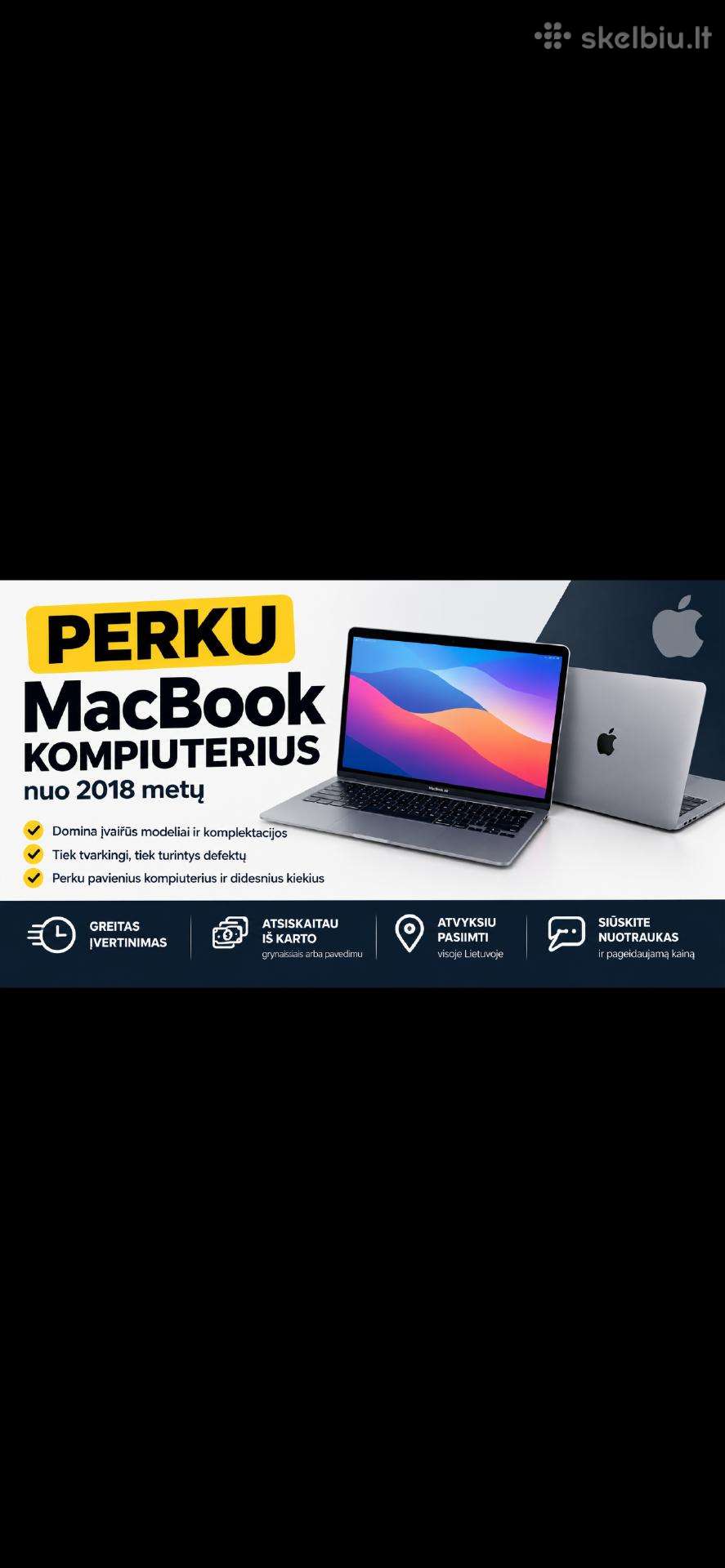 Nupirksiu Mackbook nuo 2018 metų
