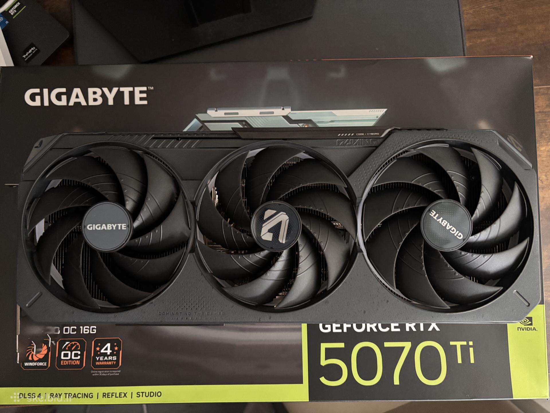 Rtx 5070 ti Gigabyte Gaming Oc beveik nauja
