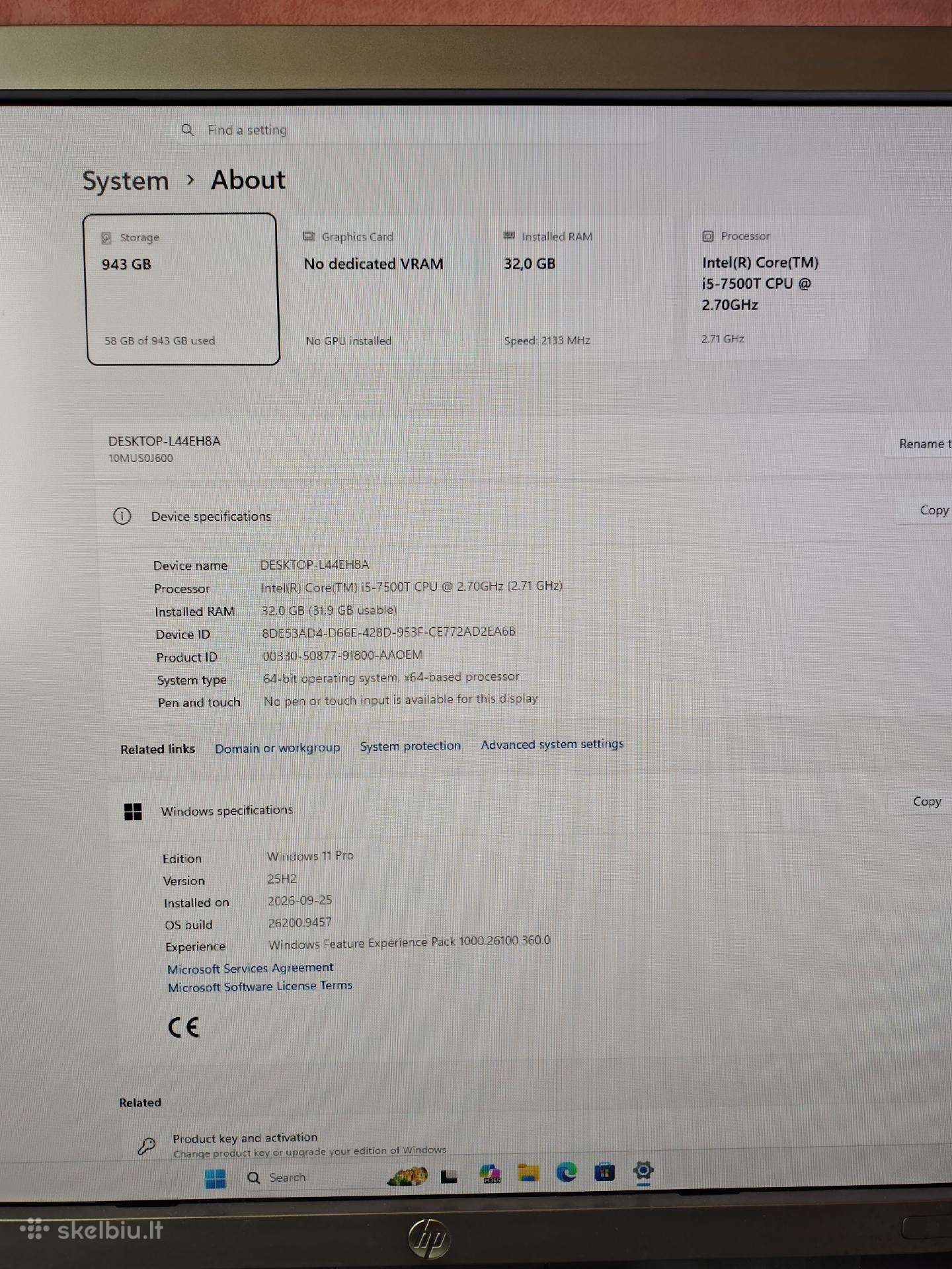Parduodamas Lenovo Thinkcentre M910q