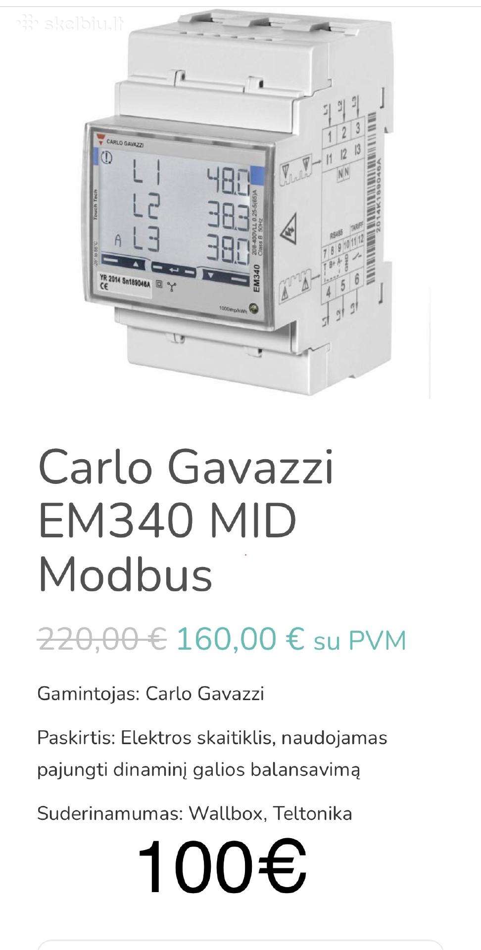 Bosch Ct100. ir Carlo Gavazziem340 Midmodbus
