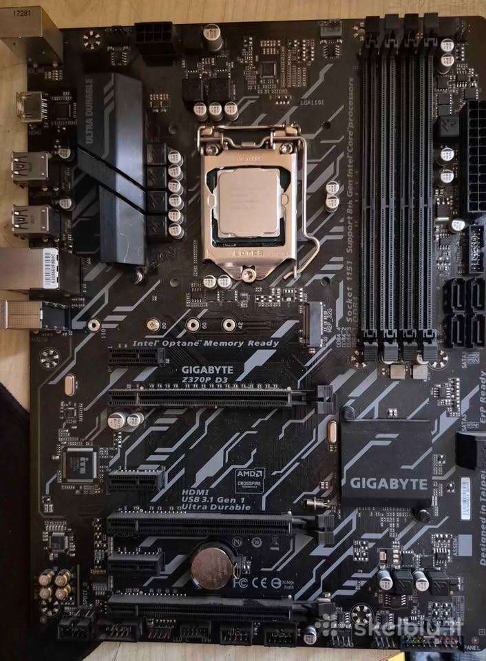 Intel Core i5-8600k + Gigabyte Z370p D3 (Lga1151)