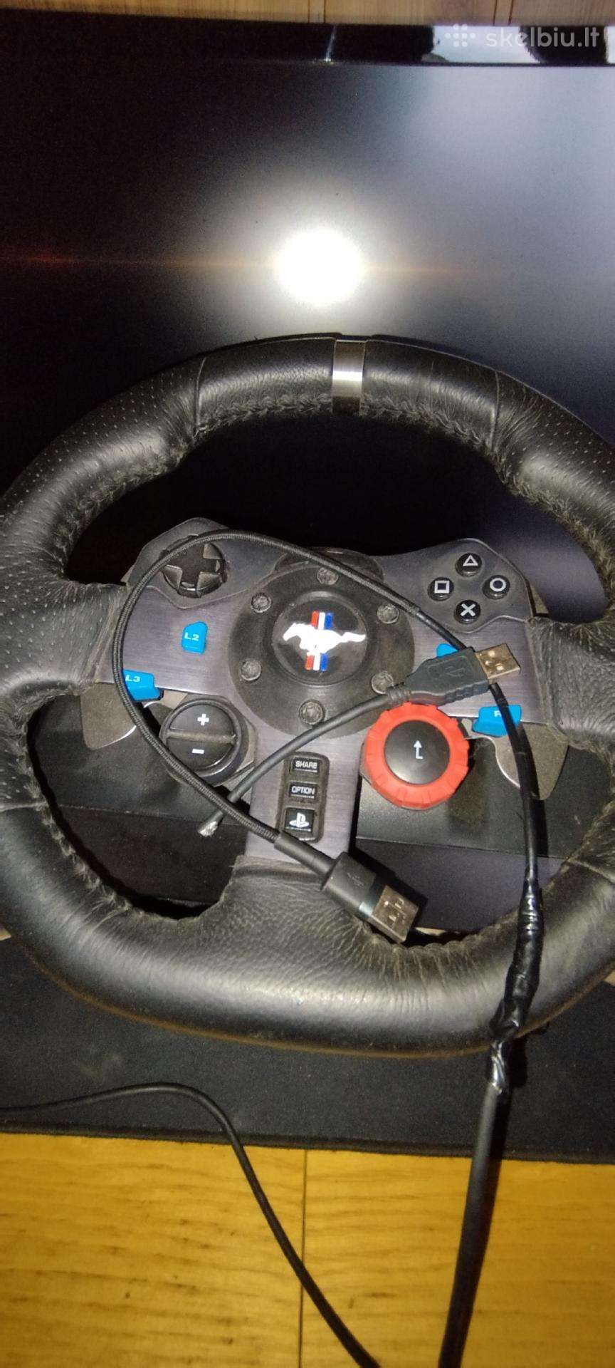 Logitech G29 vairas + pedalai + pavarų svirtis