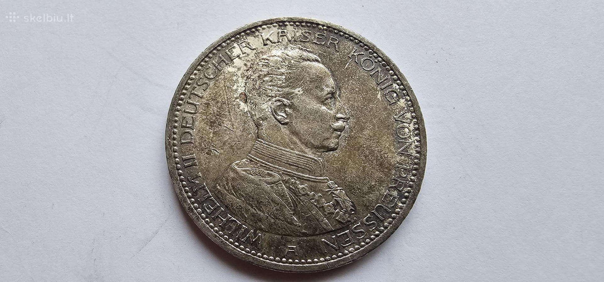1914 5 markes Prusija jubiliejine aunc