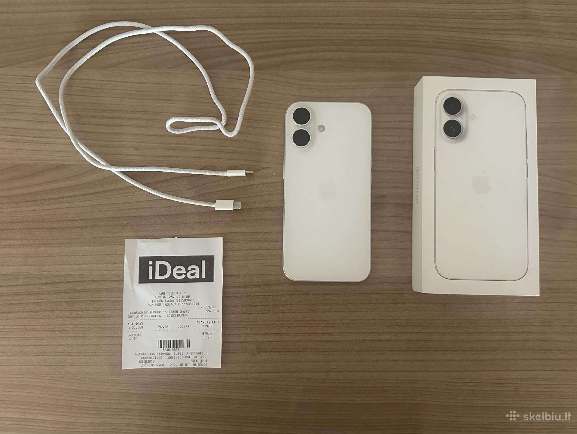 iPhone 16 128gb + ideal garantija