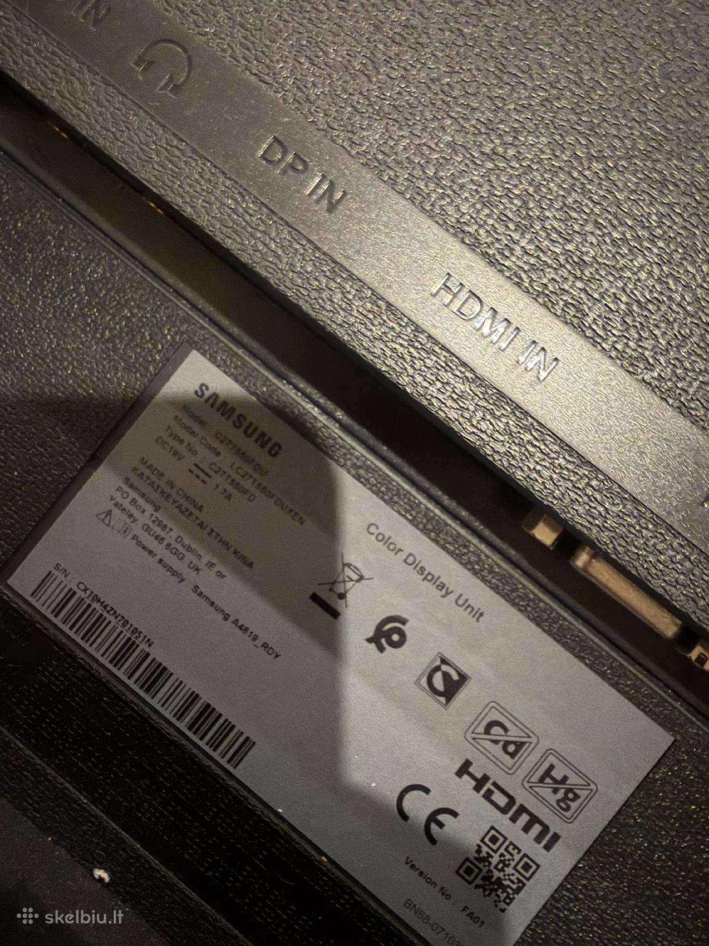 Samsungc27f390 - 27 lenktas monitorius