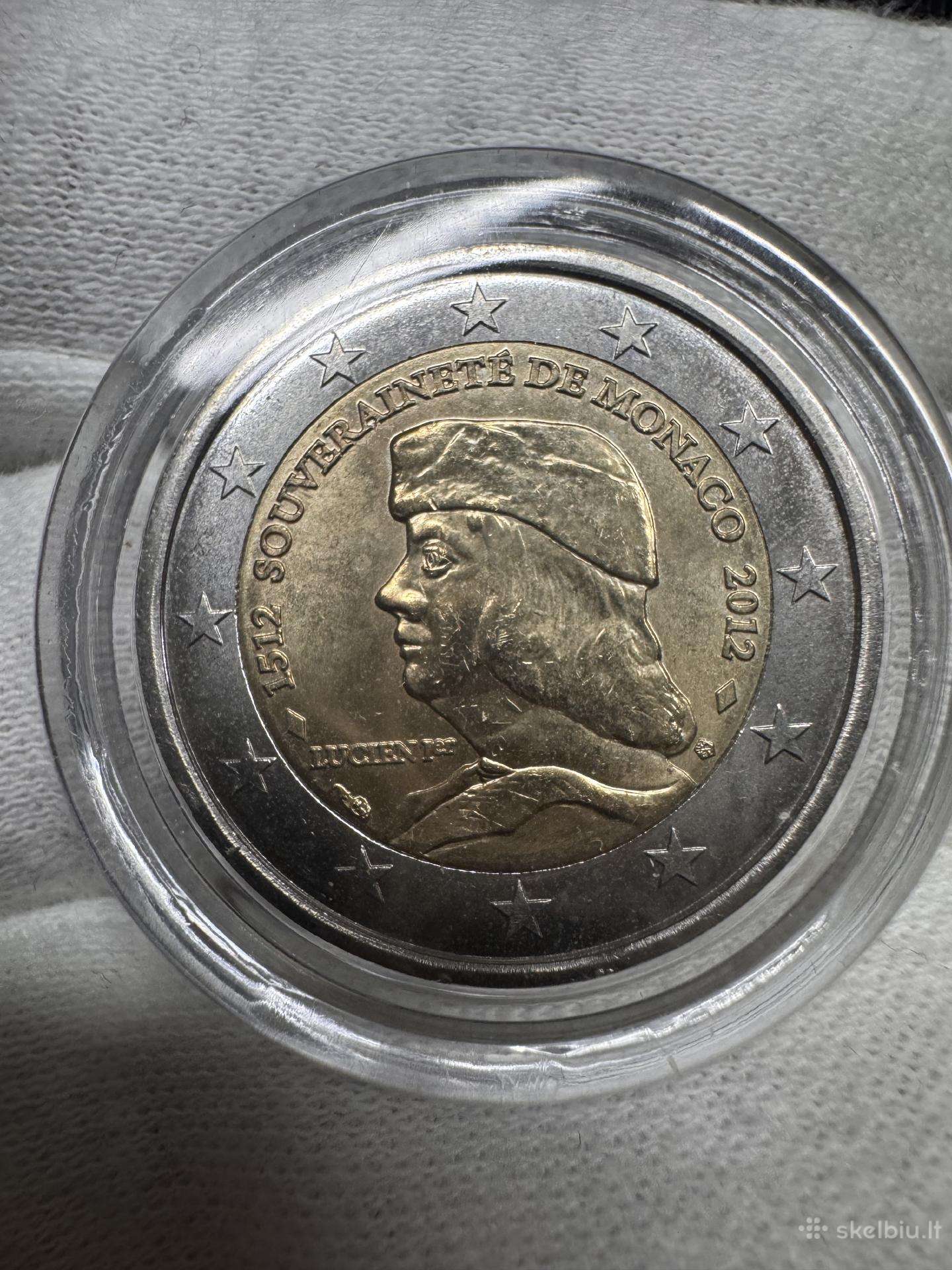 2012 Monako proginė 2 eurų moneta Unc