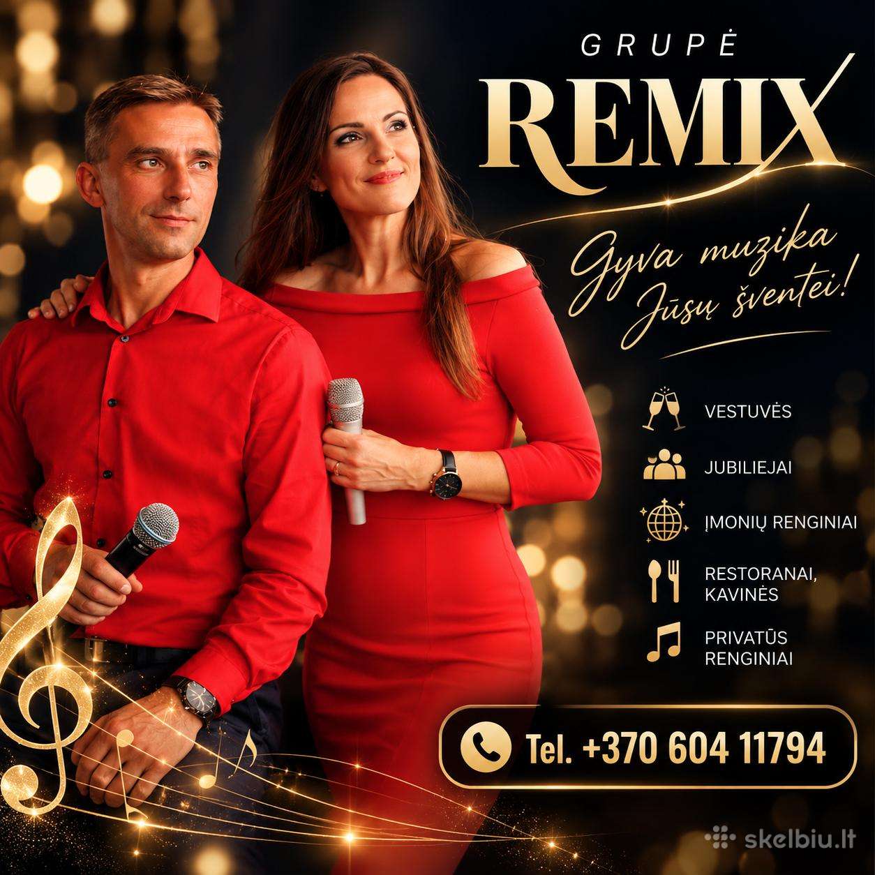 Grupė Remix - Muzikantai Vedėjai Lt-rus-pl