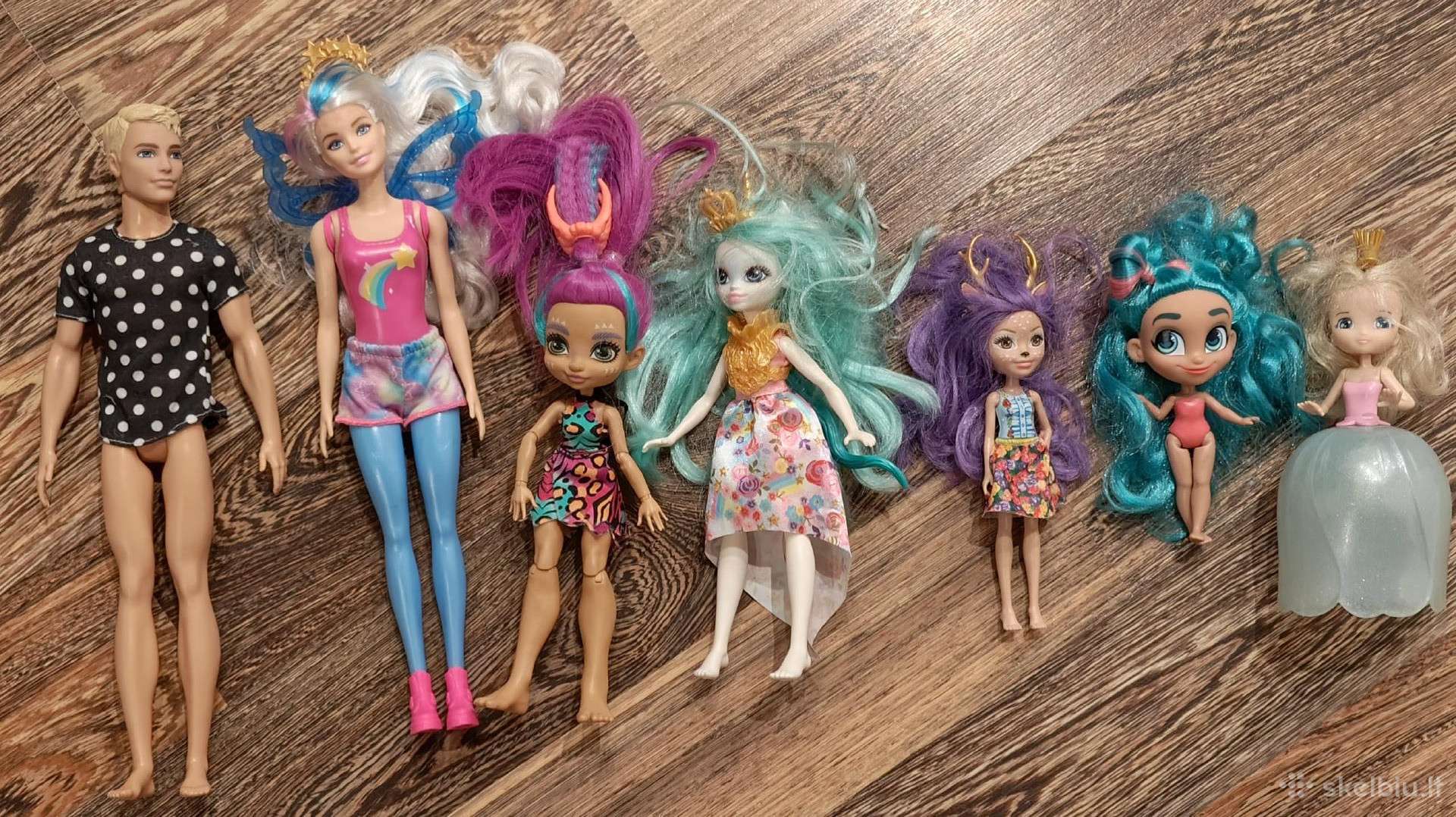 Lėlės Barbie, Ken, Enchantimals ir kitos