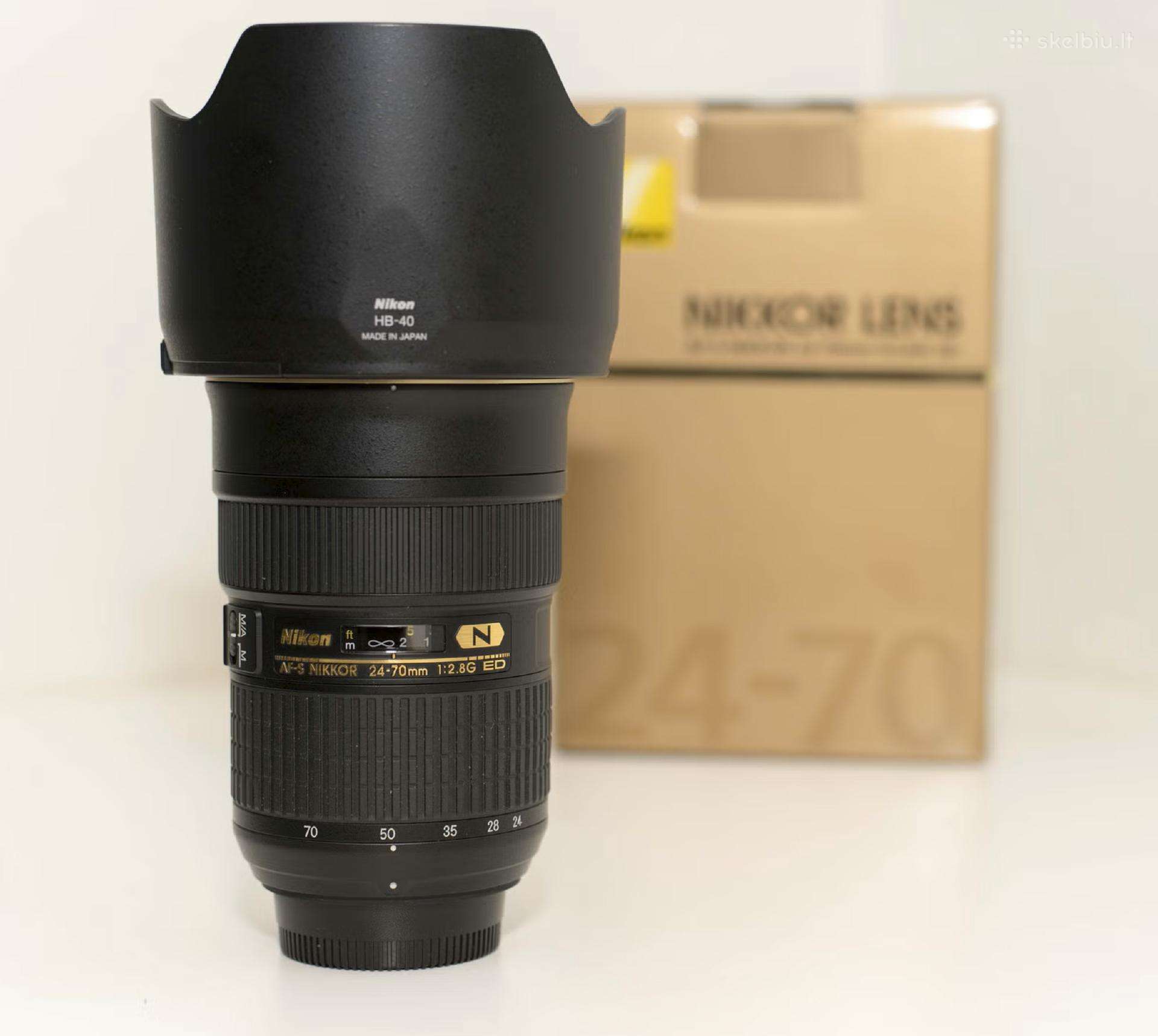 Nikon Nikkor 24-70mm 2.8g objektyvas