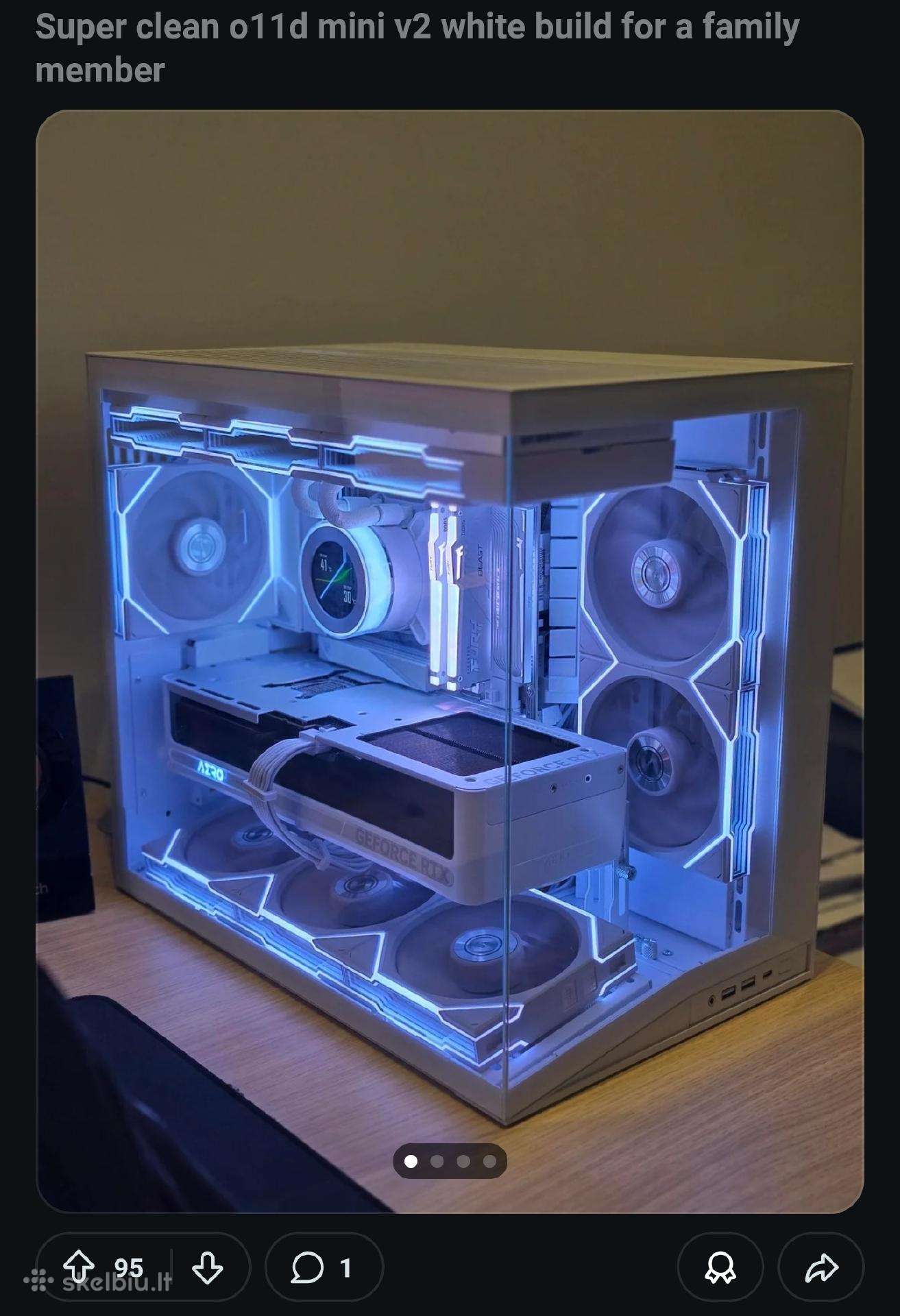 Baltas Lian li 5070 Ti R7 9800x3d arba pagal jus