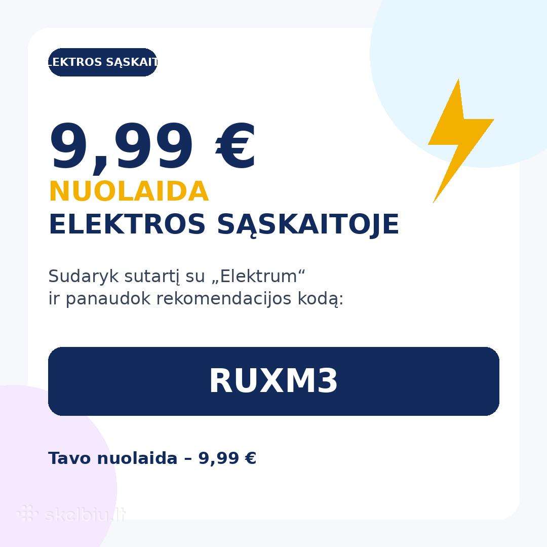 Elektrum nuolaidos kodas sudarant sutartį