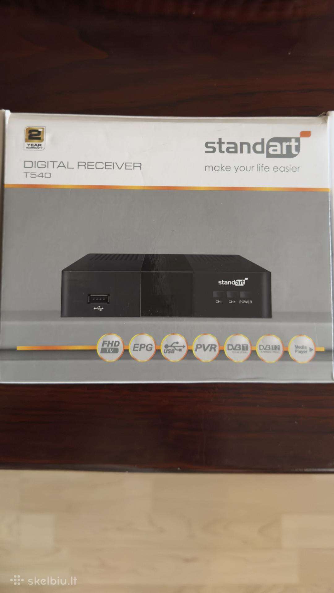 Skaitmeninis imtuvas Standart T540, juoda