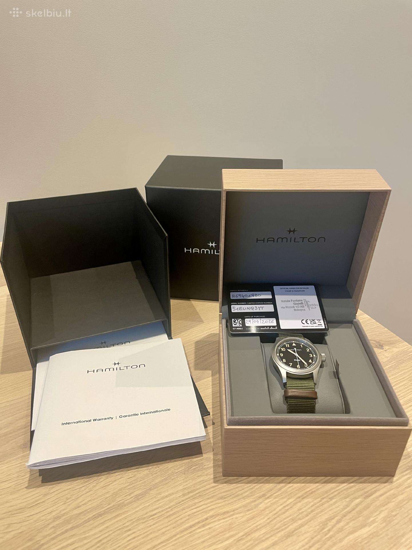 Hamilton Khaki Fieldh 38mm full set 5mėn.