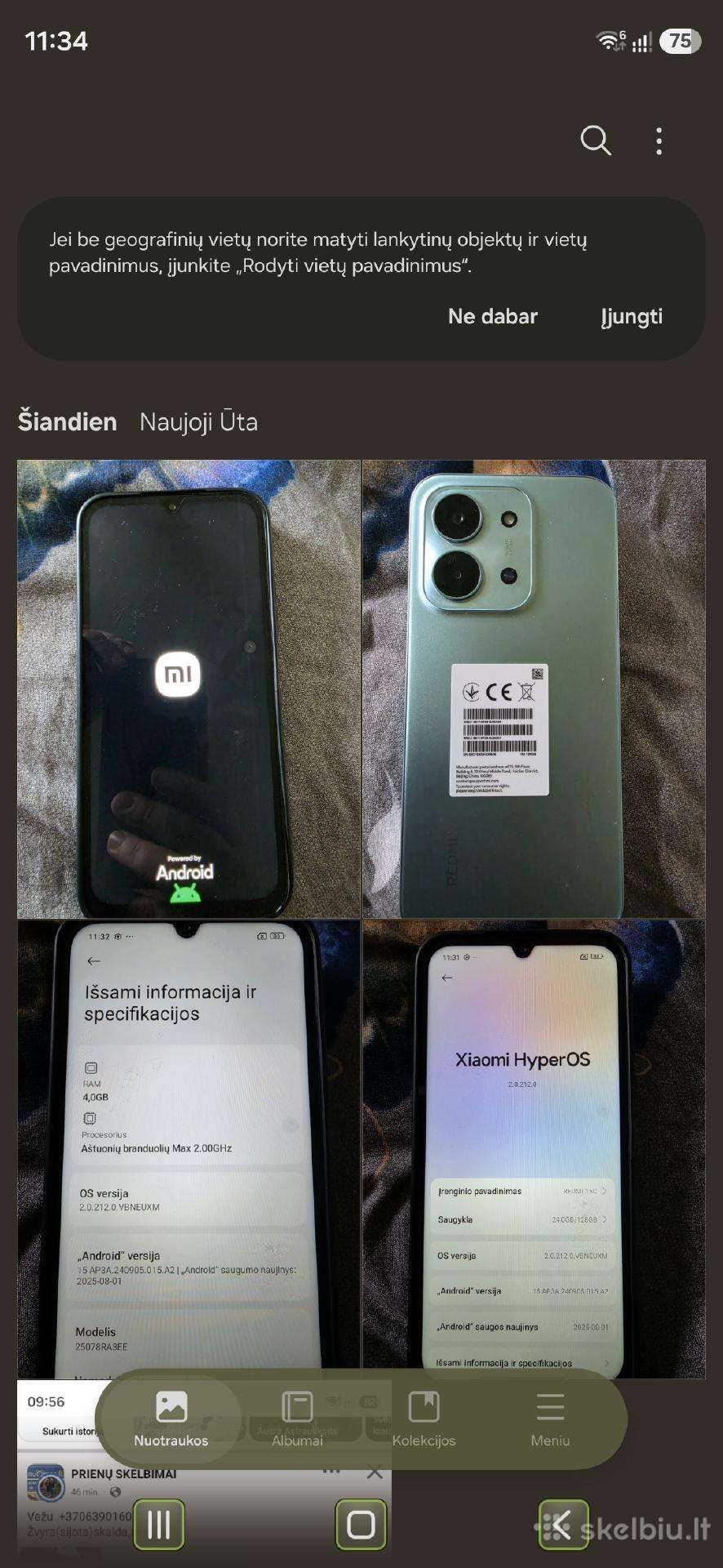 Parduodu telefona xiaomi hyperos redmi